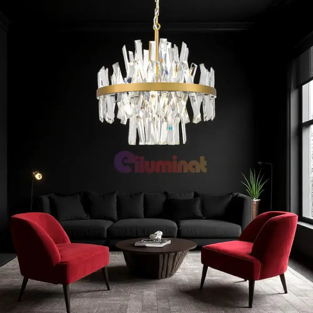 Candelabru Cristal Suspendat Luxury CONSTANTINOPOLE Premium 50cm powerleds.ro