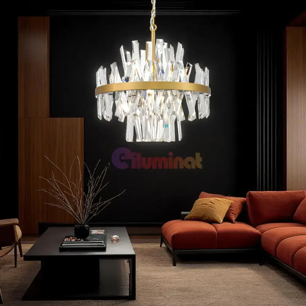 Candelabru Cristal Suspendat Luxury CONSTANTINOPOLE Premium 50cm powerleds.ro