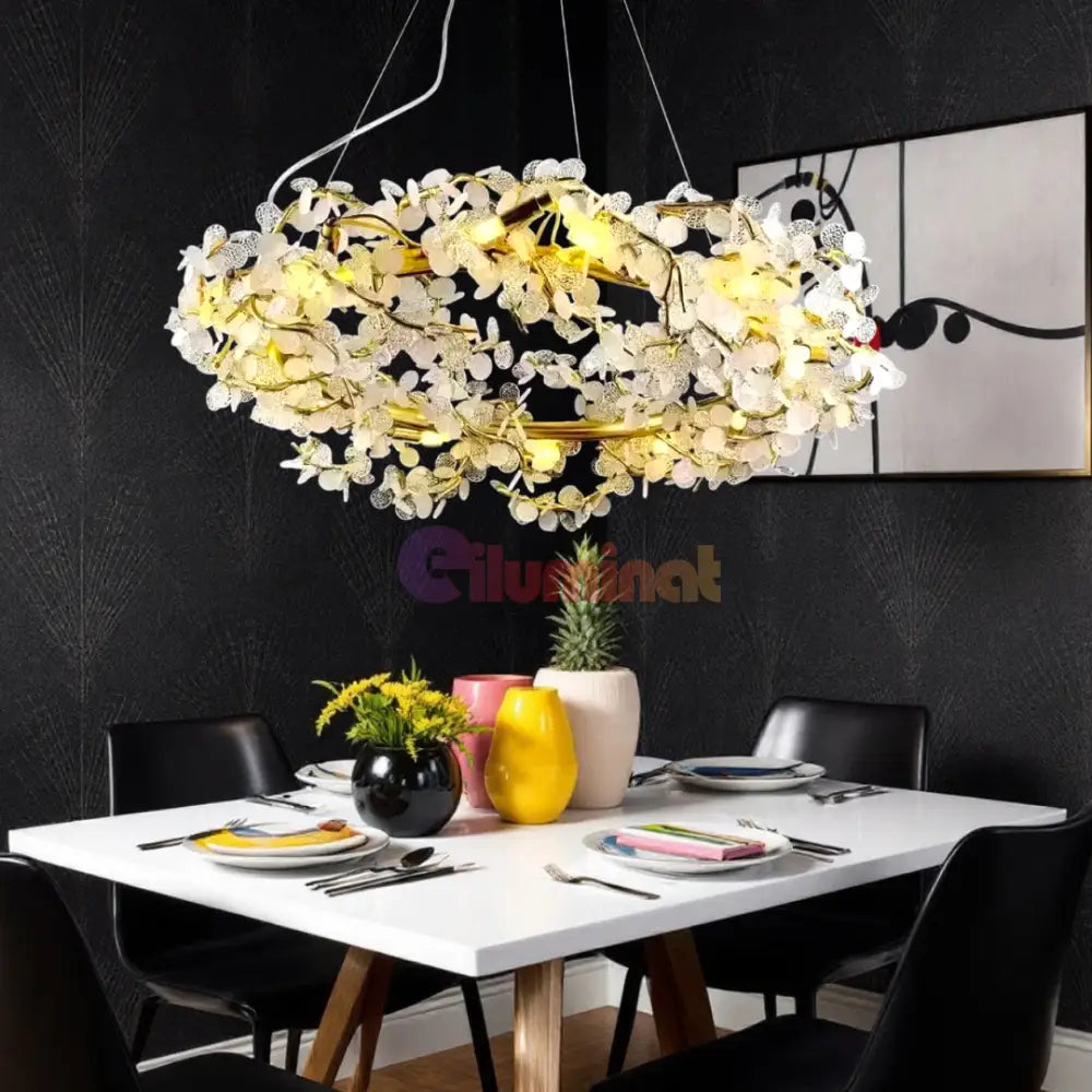 Candelabru Crystal Luxury Flowers powerleds.ro