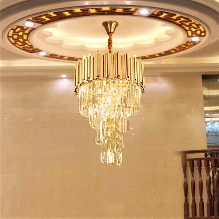 Candelabru Cristal GOLDEN MAXI RAIN 500mm