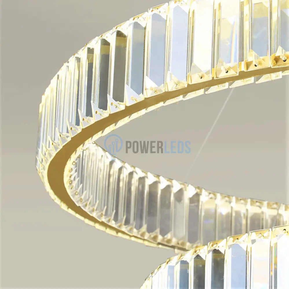 Candelabru Led 100W Cristal Royal Gold 3 Segmente Telecomanda Chandeliers Crystal