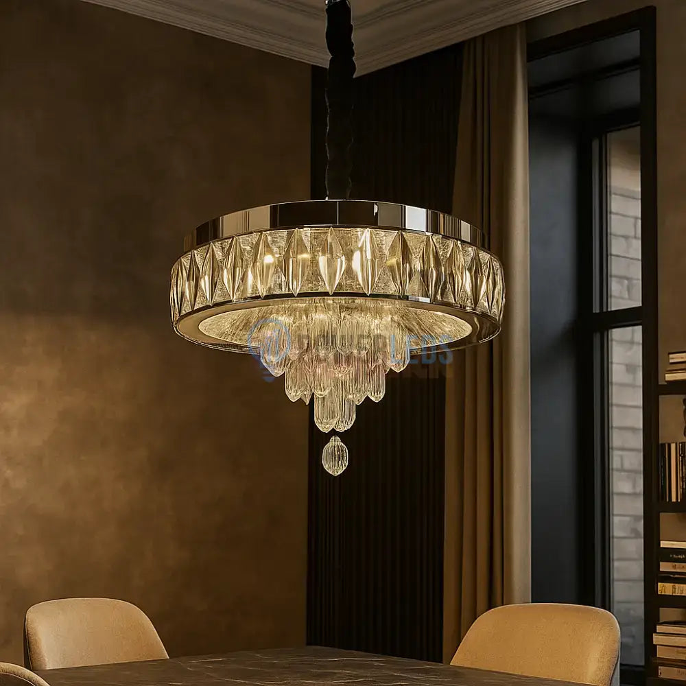 Candelabru LED Axon Cristal 30cm SIlver 52w ARGINTIE / CRISTAL Chandeliers Crystal
