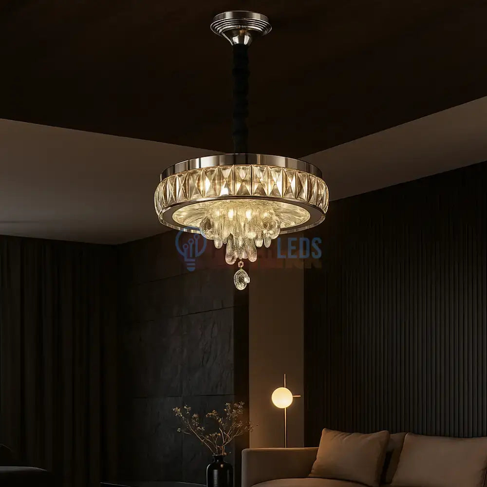 Candelabru LED Axon Cristal 30cm SIlver 52w ARGINTIE / CRISTAL Chandeliers Crystal