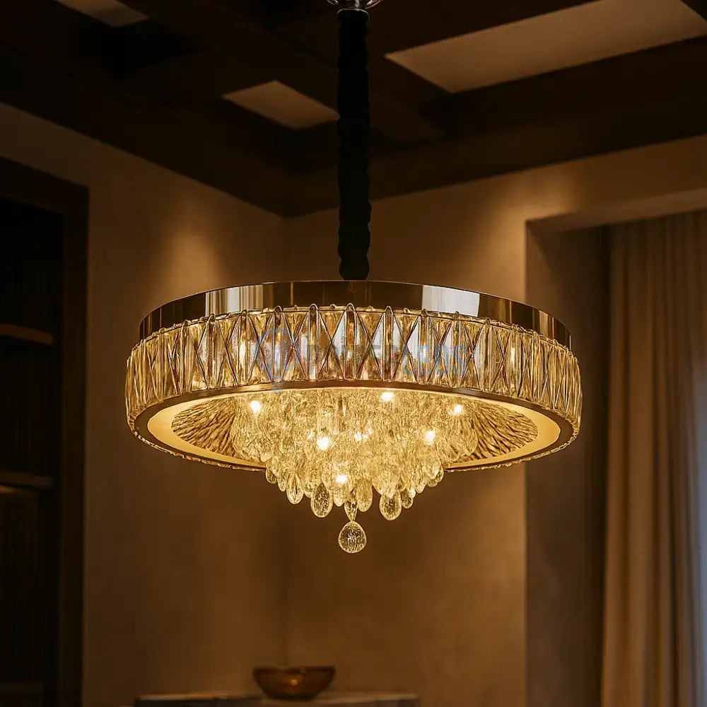 Candelabru LED Axon Cristal 40cm SIlver 80W ARGINTIE / CRISTAL Chandeliers Crystal