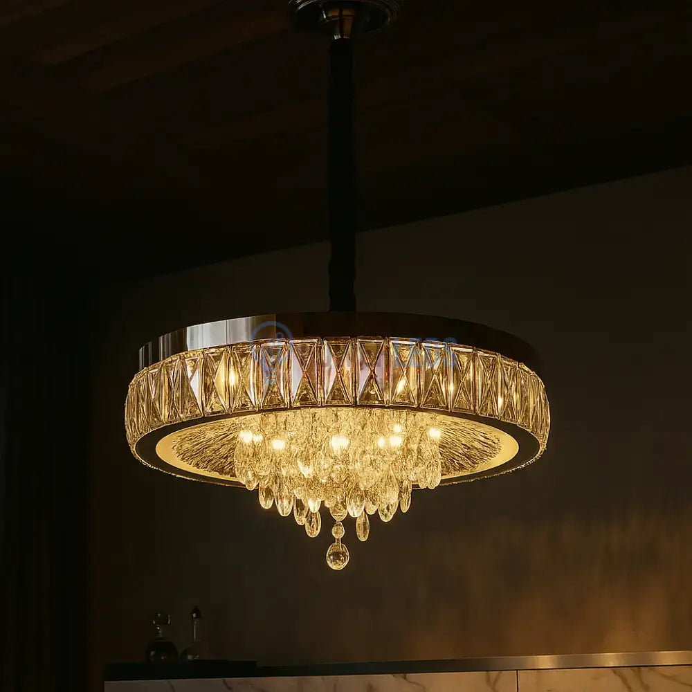 Candelabru LED Axon Cristal 40cm SIlver 80W ARGINTIE / CRISTAL Chandeliers Crystal