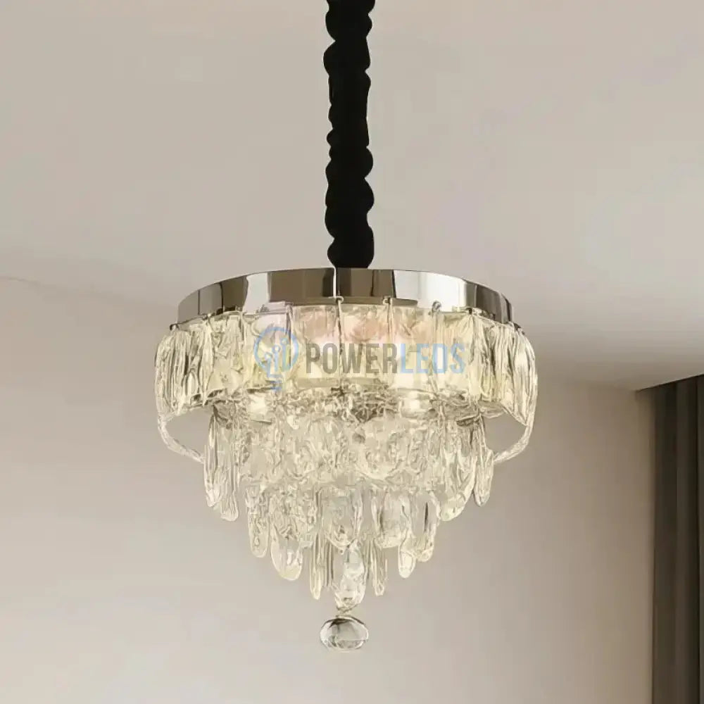 Candelabru LED Zolt Cristal 30cm SIlver 52w ARGINTIE / CRISTAL Chandeliers Crystal