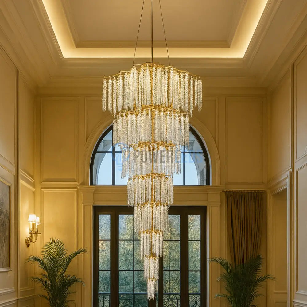 Candelabru LUXURY Golden Willow Gigant 300CM AURIE / 300CM / LUXURY Chandeliers Crystal