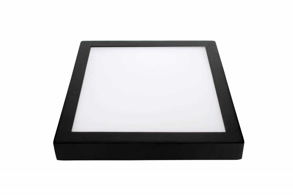 Spot LED 24W Patrat Negru / 283x283mm / Aplicat