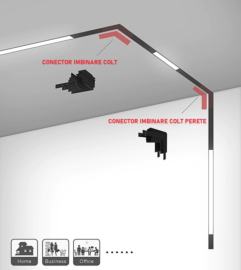 Conector Colt Sina Incastrata Pe Rigips Magnetica