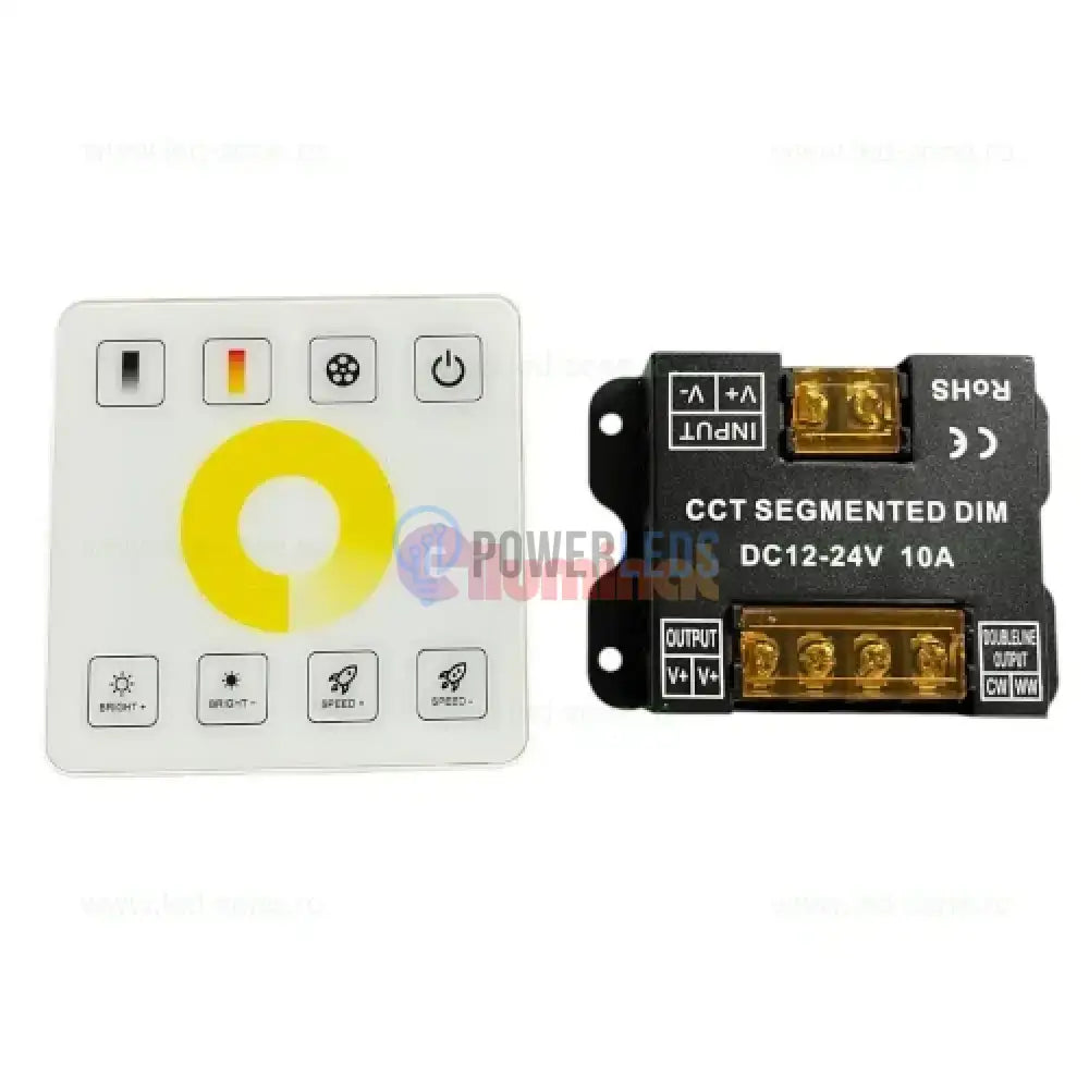 Controler banda led CCT, 3 culori, cu telecomanda RF powerleds.ro