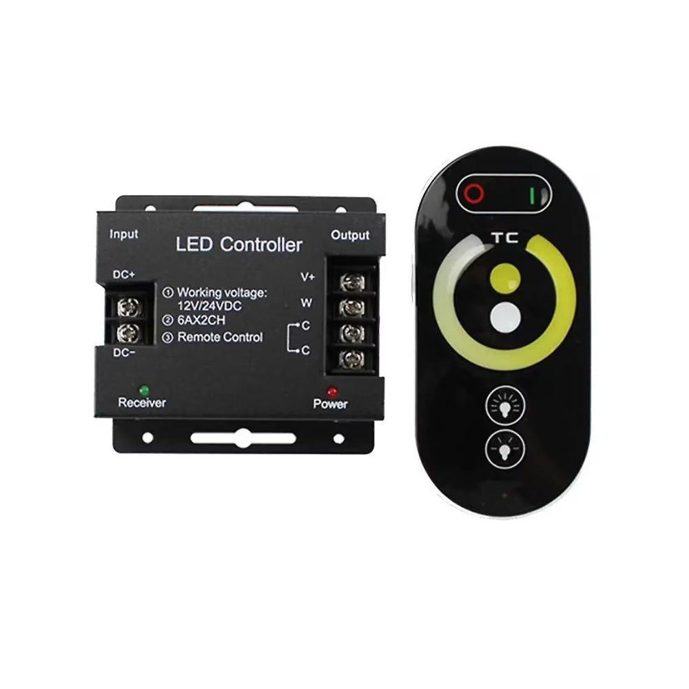 Controller Banda LED CCT 12A 12V cu Telecomanda Touch