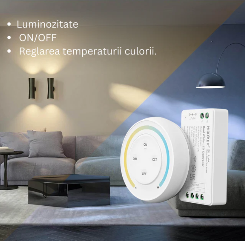 Controller Banda LED CCT 12A 12V cu Telecomanda Rotunda