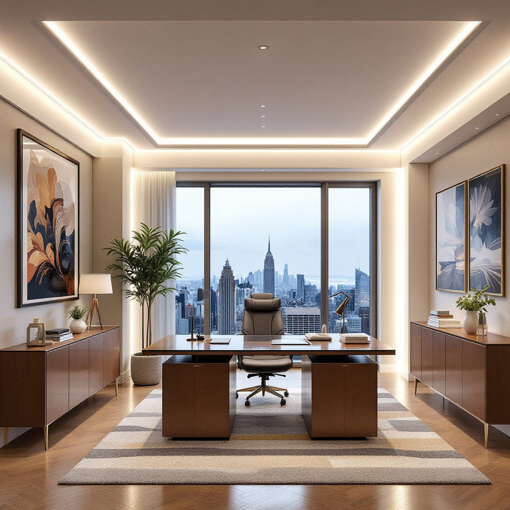 Profil Banda LED Aluminiu Incastrabil Sub Tencuiala de Colt Interior 2M