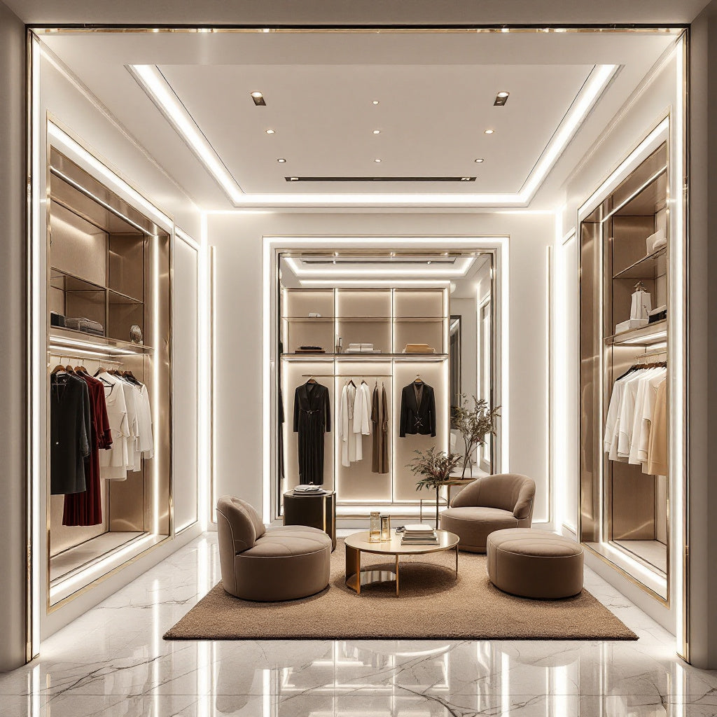 Profil Banda LED Incastrabil Sub Tencuiala de Colt 2M