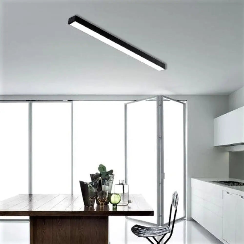 Corp Iluminat Led Liniar 36W 120Cm Aplicat Negru Echivalent 250W