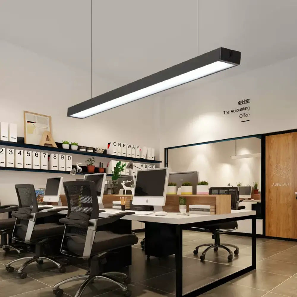 Corp Iluminat Led Liniar 54W 120Cm Suspendat/Aplicat Negru Liniar Light
