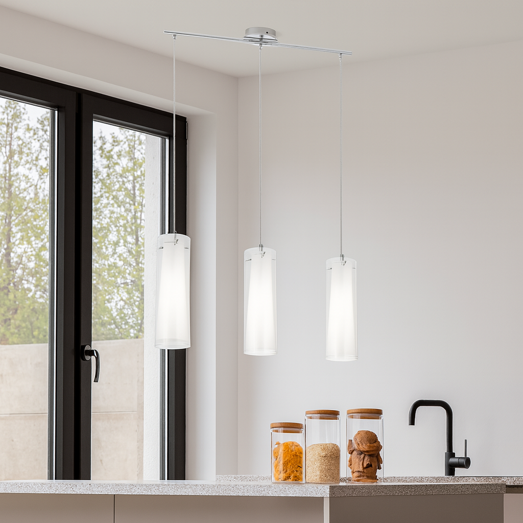 Lustra Suspendata PINTO Silver 110CM