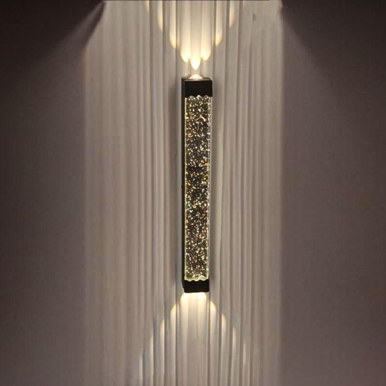 Aplica LED 20W 60cm Liniara Bubble Neagra Exterior