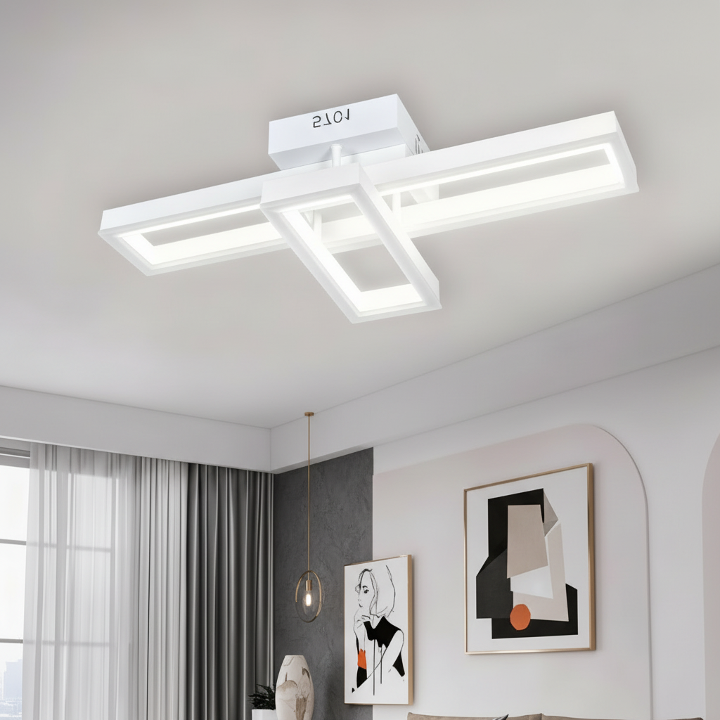 Lustra LED VION White Echivalent 300W Telecomanda