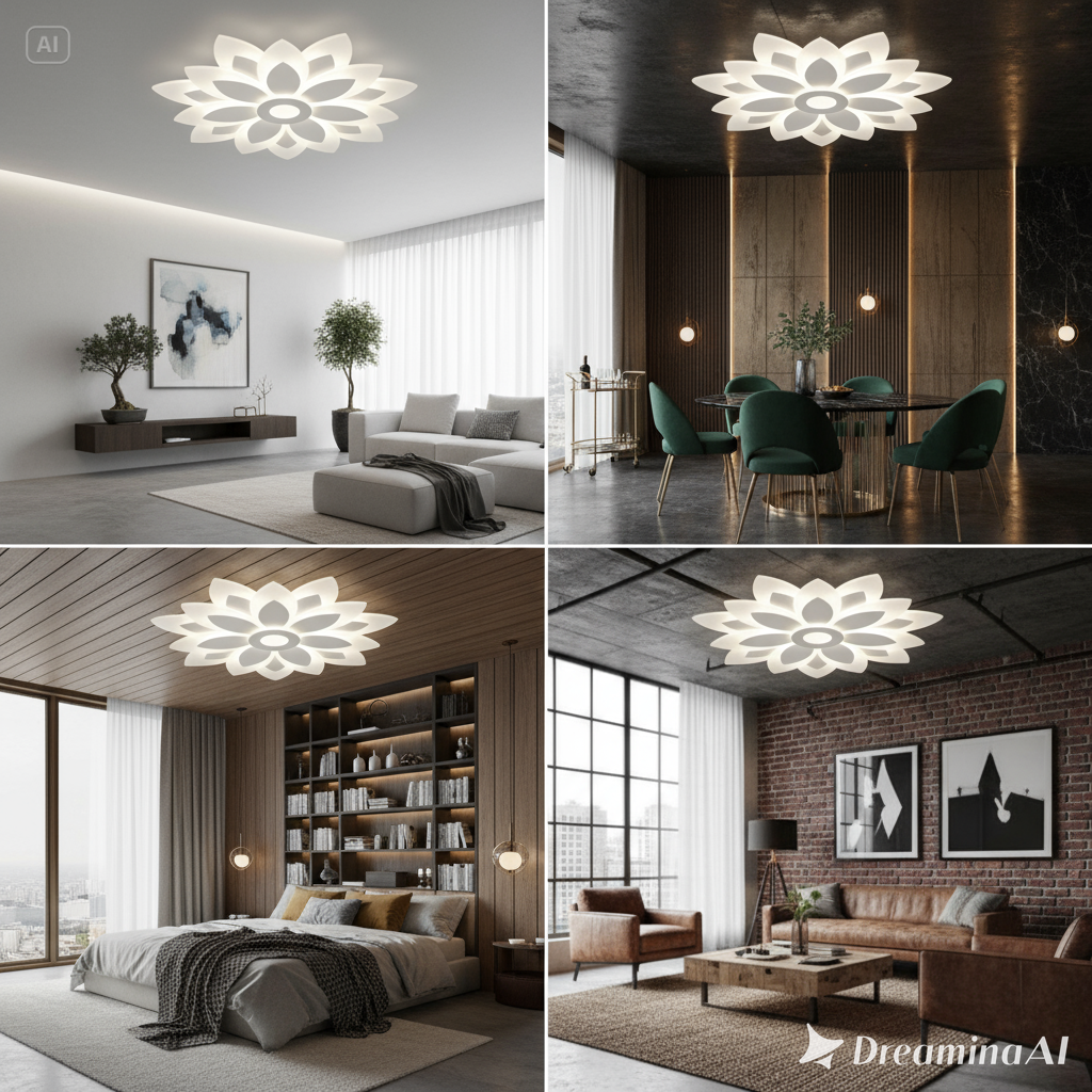 Lustra LED Aplicata Brilux White Echivalent 550W Telecomanda