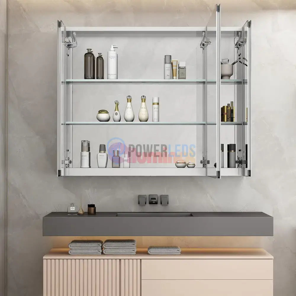 Dulap Baie Cu Oglinda LED Lyte Functii Multiple 80X70CM / GRI LED MIRROR
