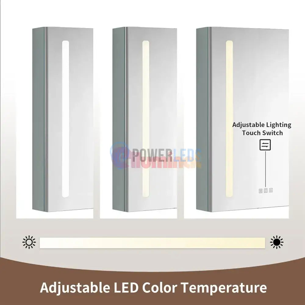 Dulap Baie Cu Oglinda LED Lyte Functii Multiple 80X70CM / GRI LED MIRROR