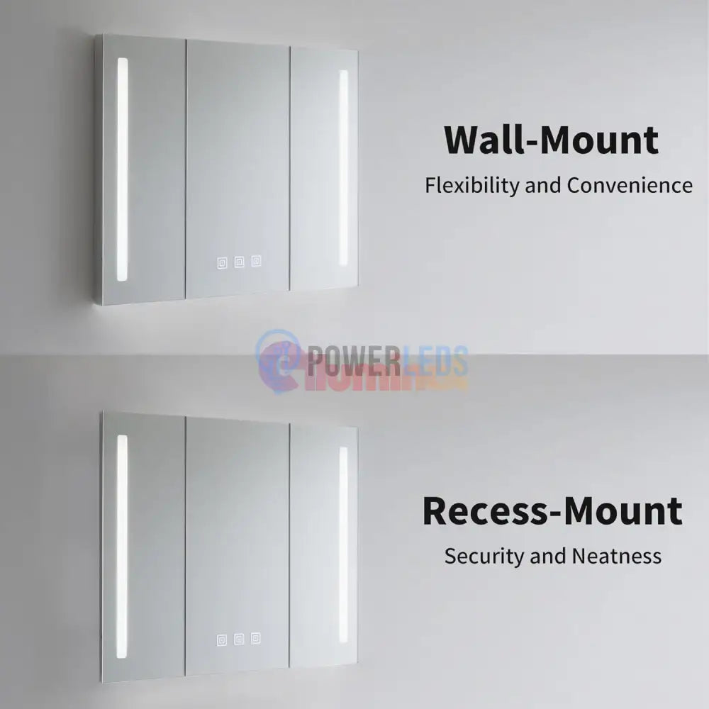 Dulap Baie Cu Oglinda LED Lyte Functii Multiple 80X70CM / GRI LED MIRROR