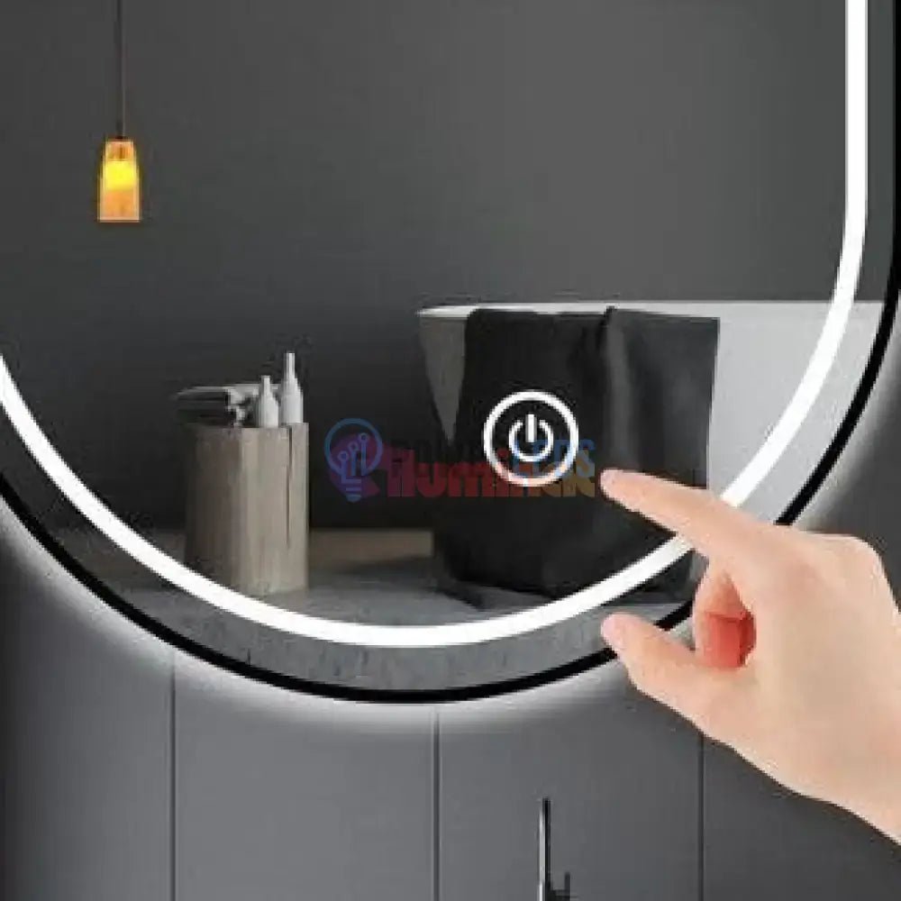 Dulap baie cu Oglinda LED Ovala 50x80cm 3 Lumini si Dezaburire powerleds.ro
