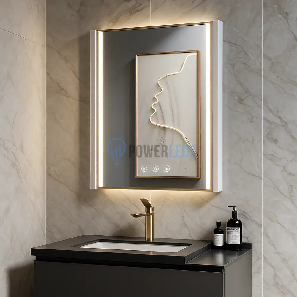 Dulap Baie Cu Oglinda LED Vega 3Functii Dimabil 50x70CM 50X70CM / GRI / DULAP BAIE LED MIRROR
