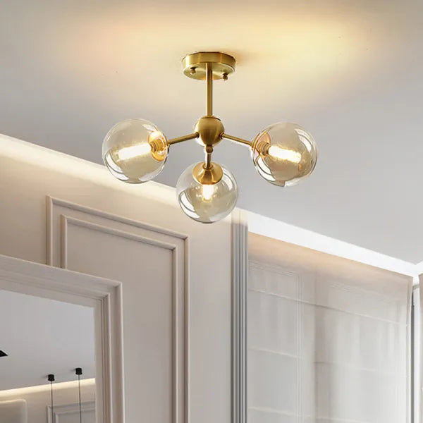 Lustra Abajur Transparent GOLD 3xE14 Mario