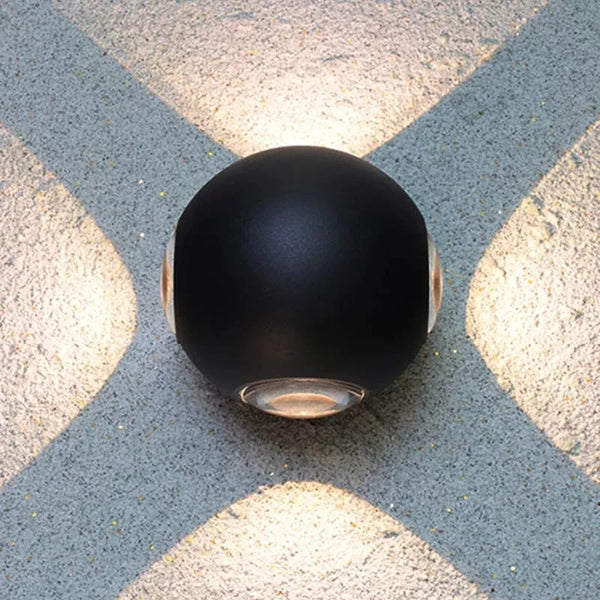 Aplica LED 12W 4 Zone Exterior Neagra