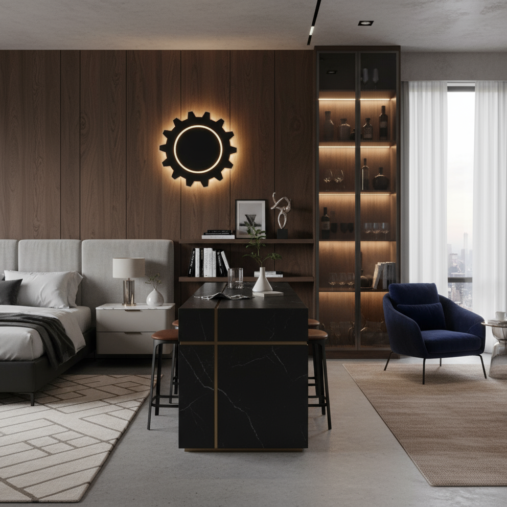 Aplica LED 8w RUVIN Black Echivalent 80W