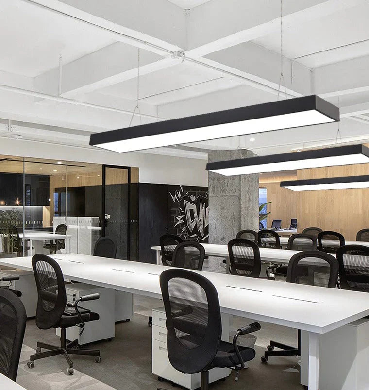 Panou LED 72W 117.5 x 28cm Negru Aplicat/Suspendat Echivalent 400W