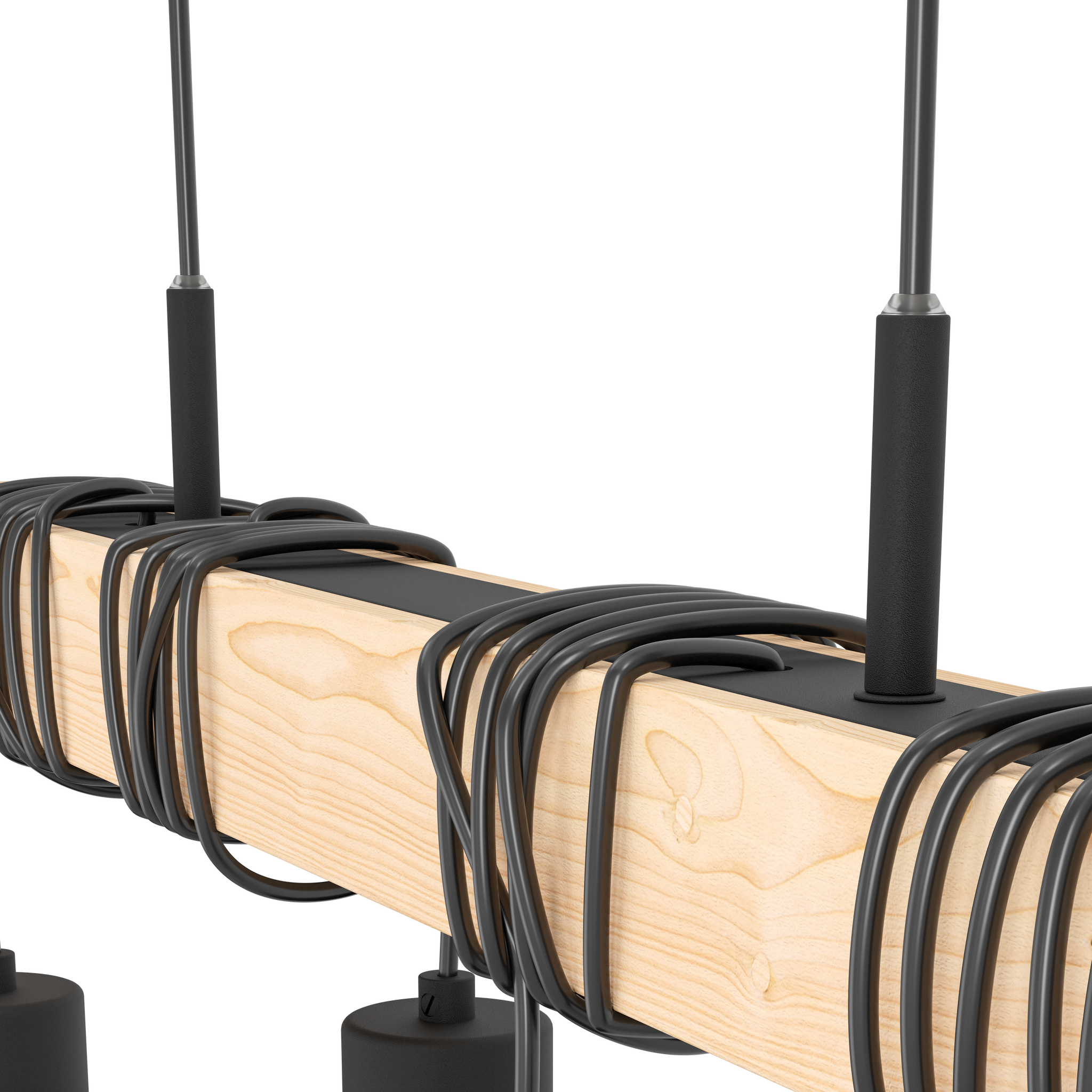 Lustra Suspendata TOWNSHEND 5 Black & Wood Eglo