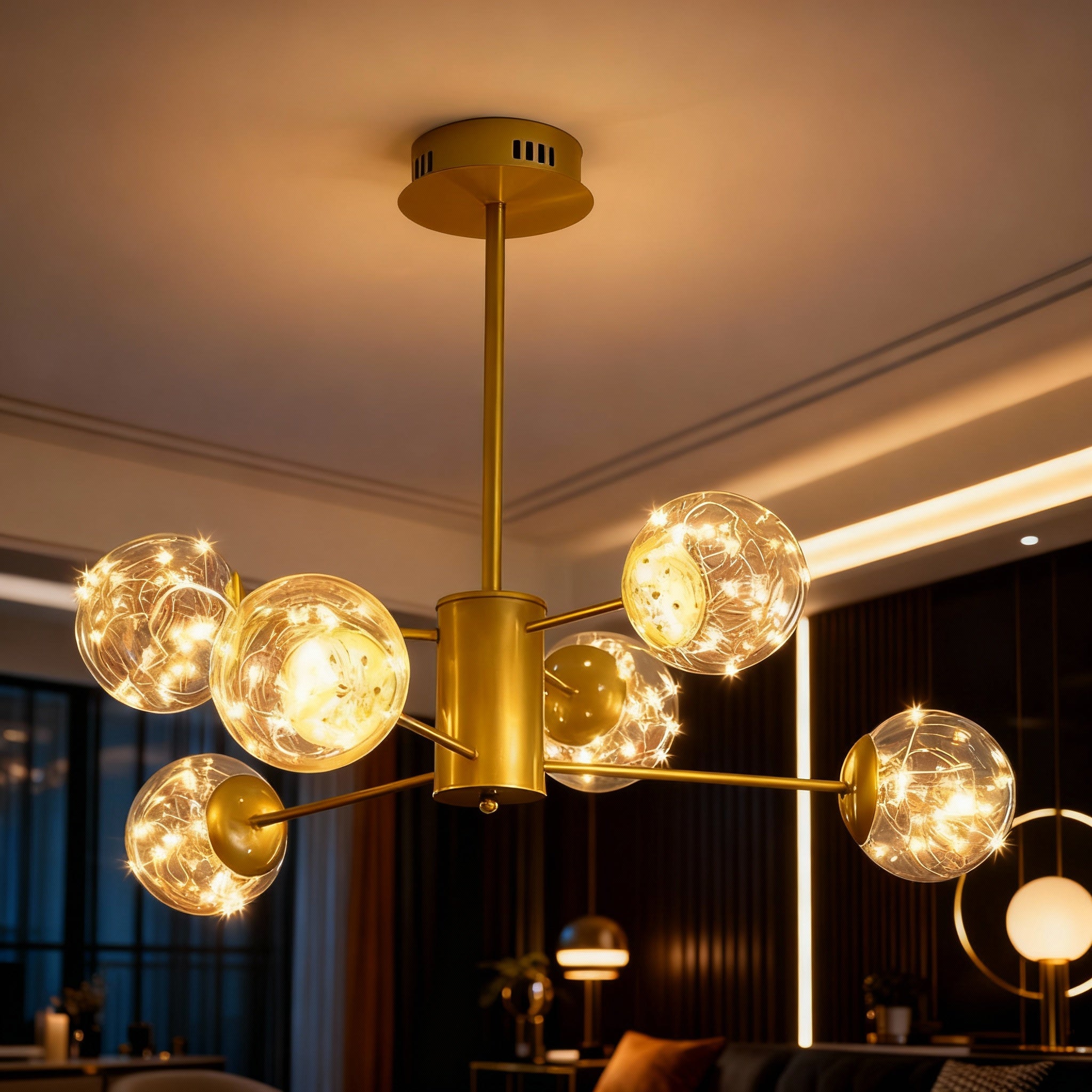 Lustra LED Suspendata Arlio Gold Echivalent 130W