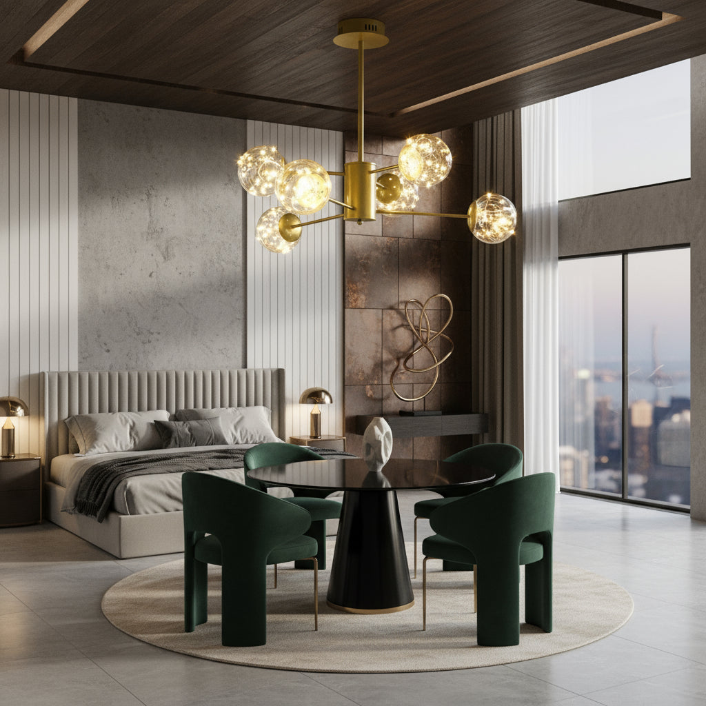 Lustra LED Suspendata Arlio Gold Echivalent 130W