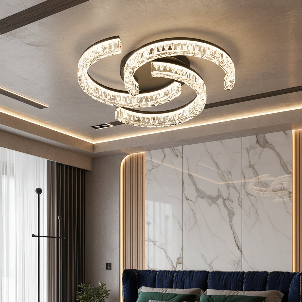 Lustra LED SAARI Black Echivalent 250W Telecomanda