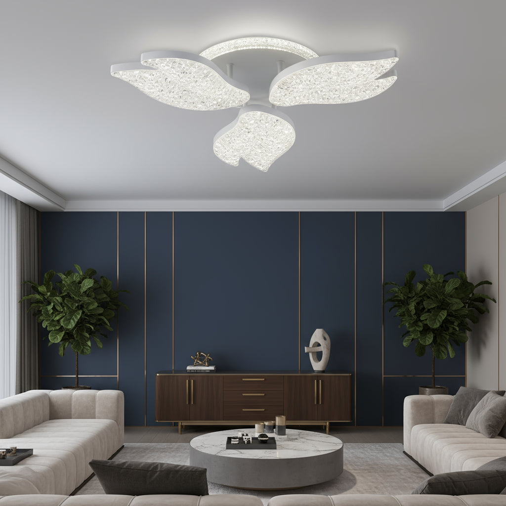 Lustra LED EVALE White Echivalent 300W Telecomanda