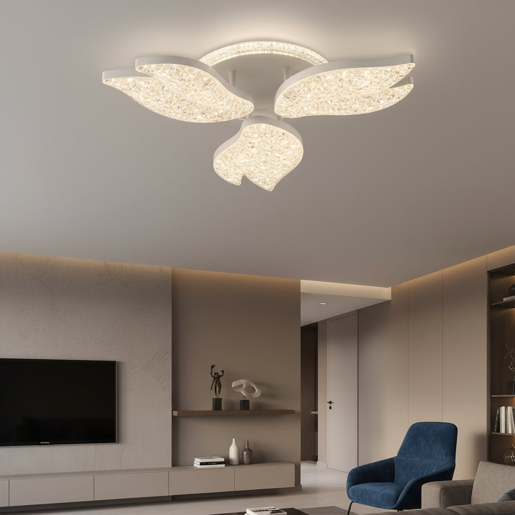 Lustra LED EVALE White Echivalent 300W Telecomanda