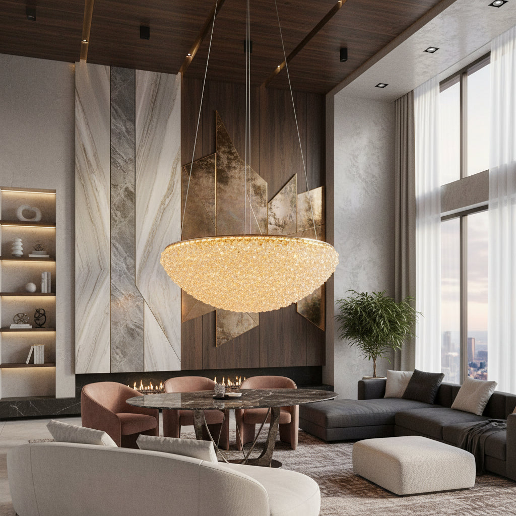 Lustra LED Suspendata ENZO NEST Golden Sponge