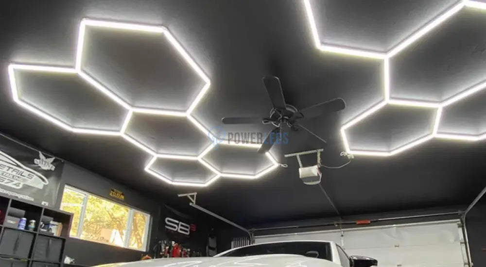 Honeycomb Led Hexagon Luminos 299Cm X 208Cm / Sistem Modular Iluminat Garaj Honeycomb Lights