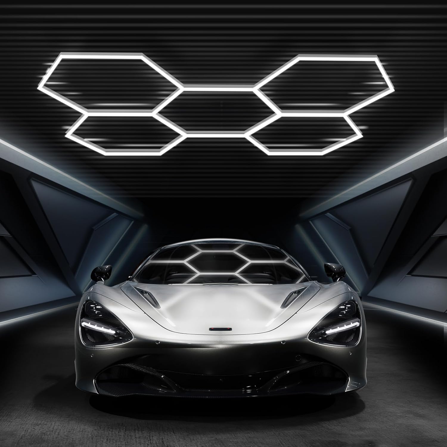 HoneyComb LED 5 Hexagoane Luminoase 192W 235 X 164 CM