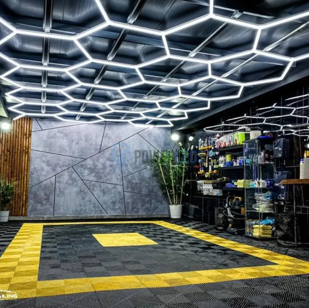 Honeycomb Led Hexagon Luminos 299Cm X 311Cm / Sistem Modular Iluminat Garaj Honeycomb Lights