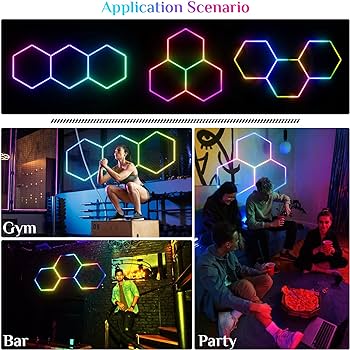 HoneyComb LED Hexagon Luminos RGB SMART 250cm X 100cm
