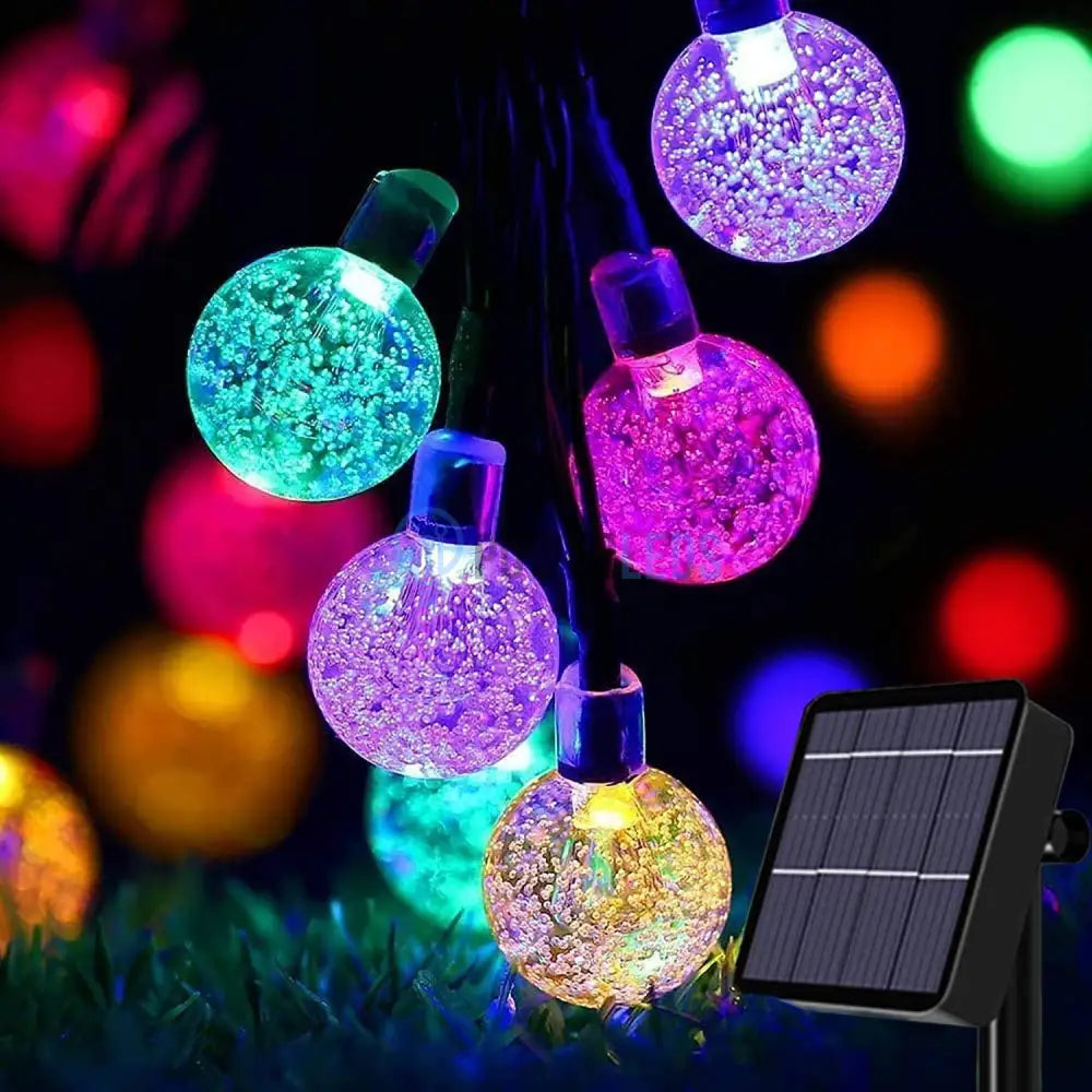 Instalatie Led Bubble Liniara Solara 50 Led-Uri 6.5M Solar Light Rope