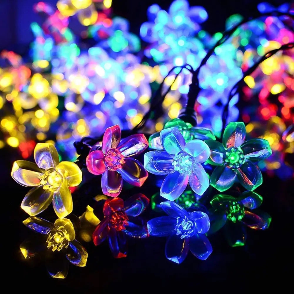 Instalatie Led Flowers Liniara Solara 50 Led-Uri 6.5M Solar Light Rope