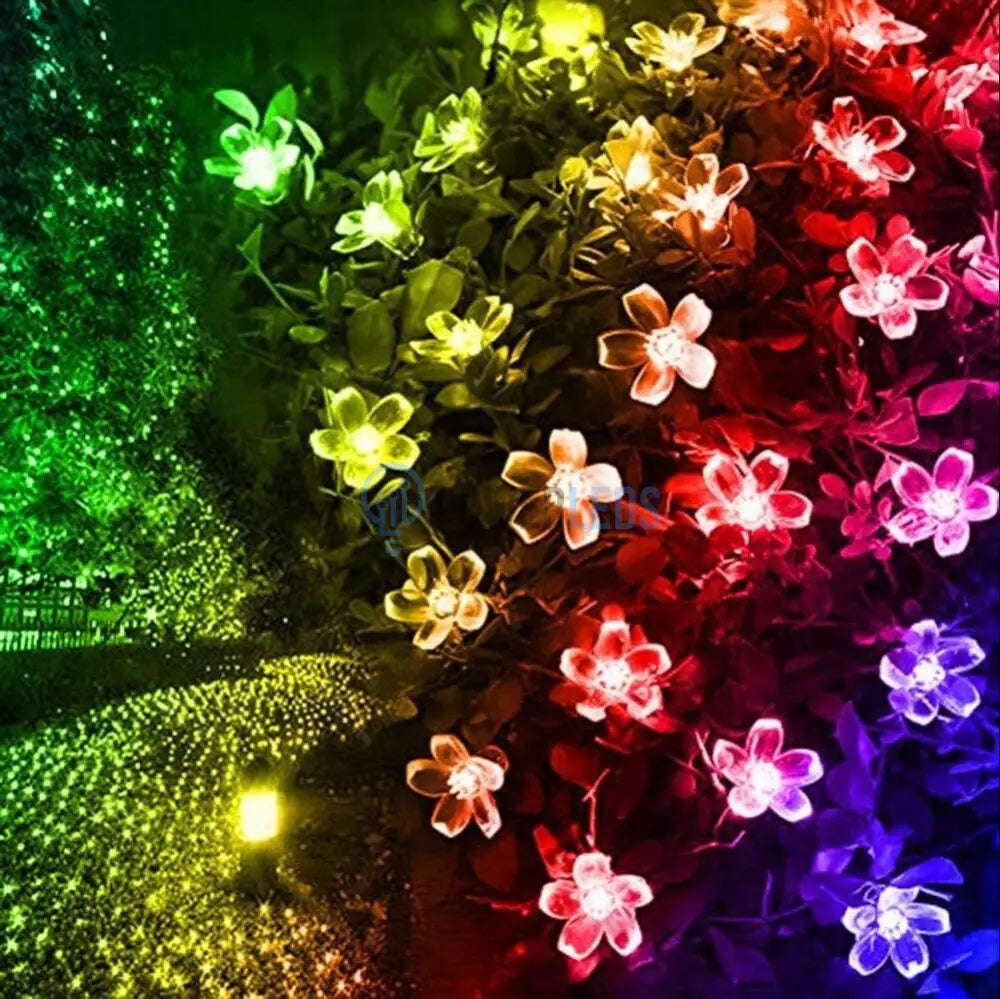 Instalatie Led Flowers Liniara Solara 50 Led-Uri 6.5M Solar Light Rope