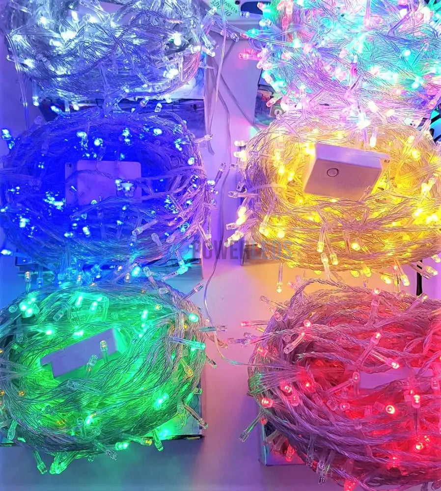 Instalatie Led Liniara 100 Led-Uri 9M Fir Transparent Diverse Culori