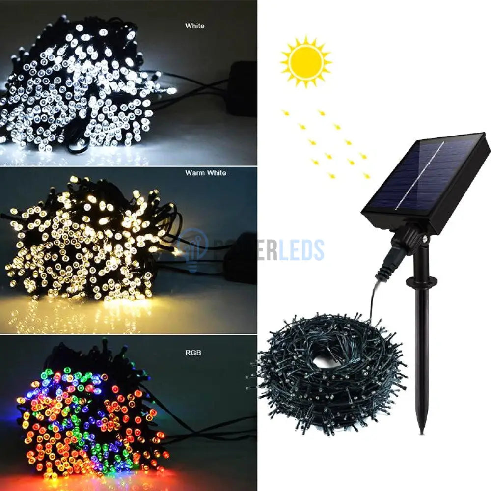 Instalatie Led Liniara Solara 100 Led-Uri 10M Solar Light Rope