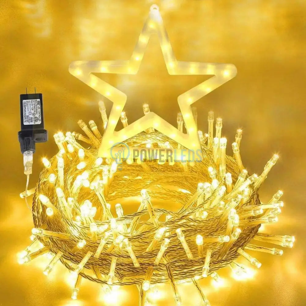 Instalatie Led Perdea Cu Stea In Varf Christmas Light